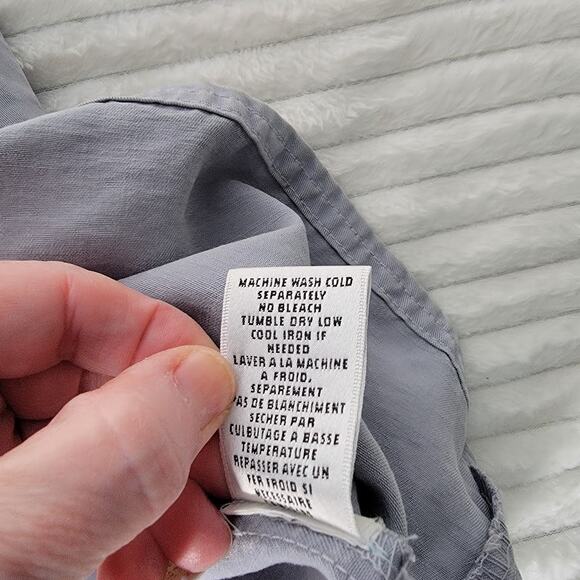 Talbots Lagenlook Modest Jumper Dress Gray M 100% Tencel Lyocell USA Pockets VTG - Picture 11 of 11